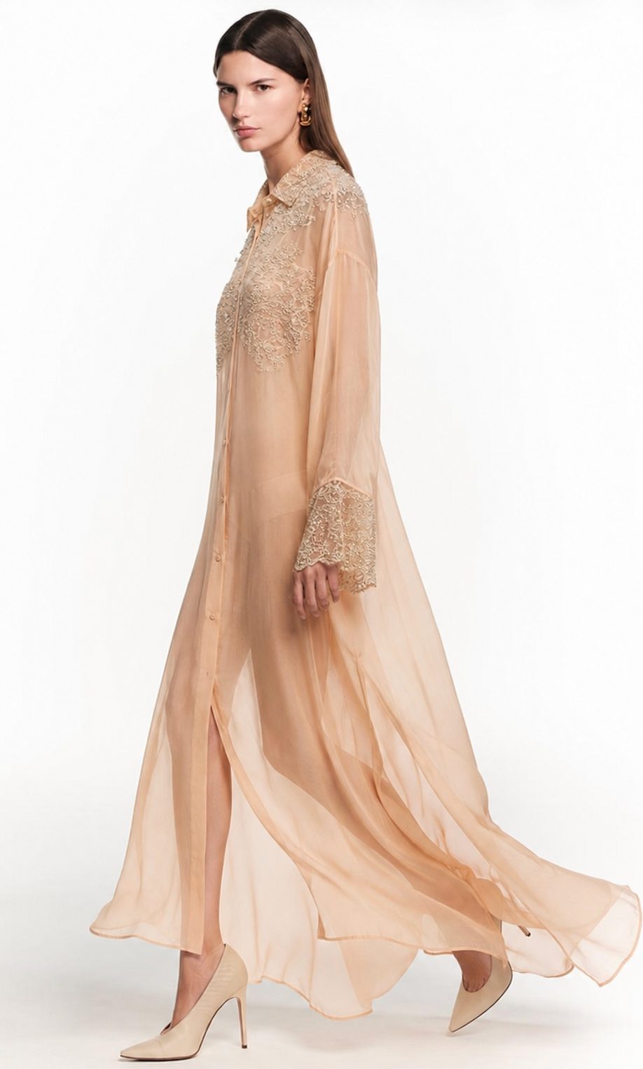 3D Floral Appliqué A-Line Dress